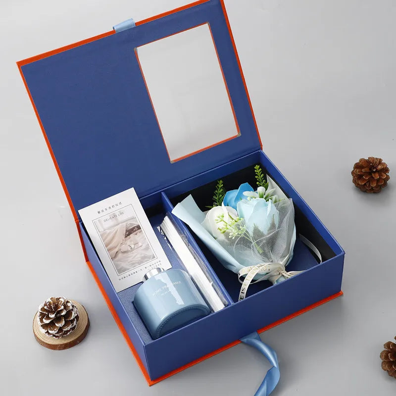 Valentine'S Day Creative Aromatherapy Floral Gift Box for Romantic Birthday Gifts for Boyfriend Girlfriend Wife and Best Friend