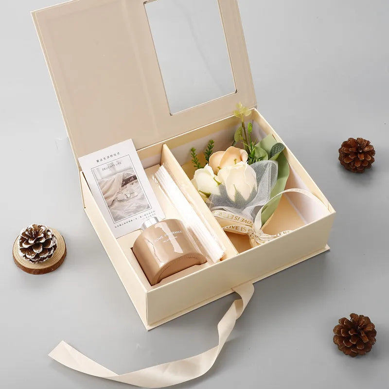 Valentine'S Day Creative Aromatherapy Floral Gift Box for Romantic Birthday Gifts for Boyfriend Girlfriend Wife and Best Friend