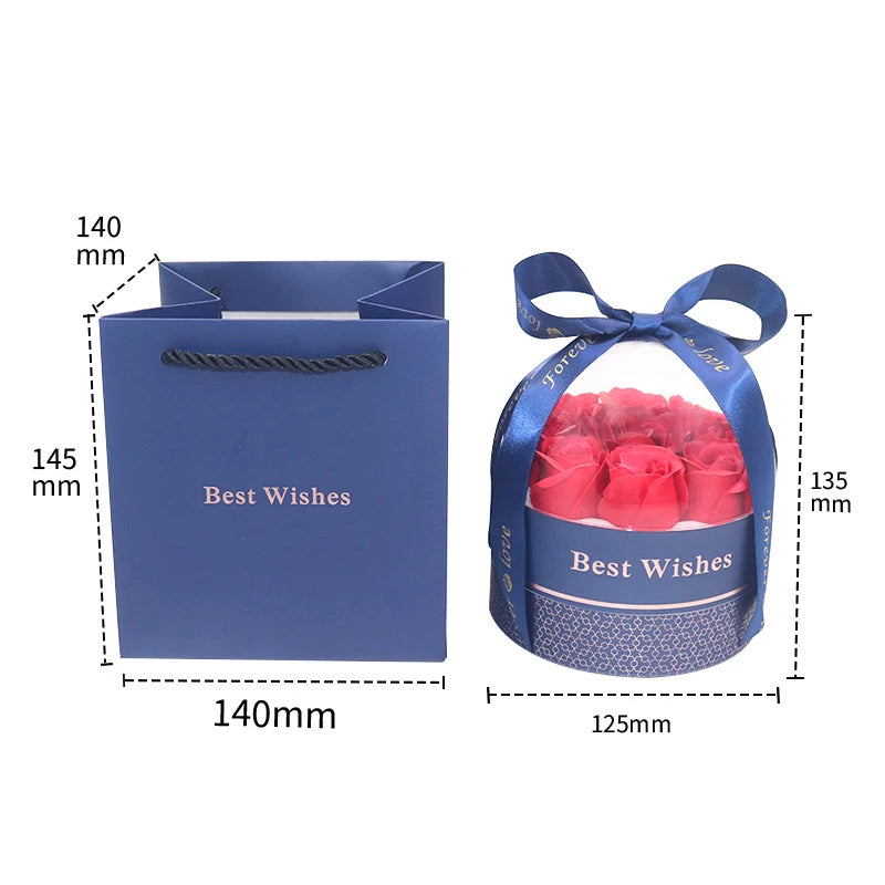Luxury Rose Gift Box 2025 Suitable for Matching Necklace Earrings Ring for Girlfriend Mother Fashion Romantic Gifts Accessories