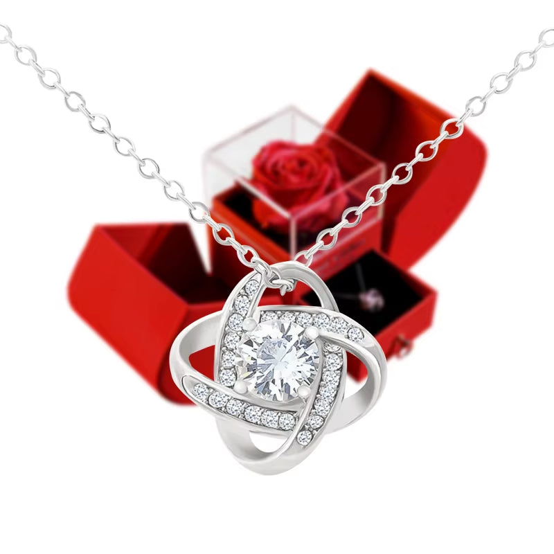 Valentine'S Day Jewelry Pendant Necklace /W Soap Forever Rose Gift Box Mother'S Day Necklace Jewelry Gifts for Girlfriend Women