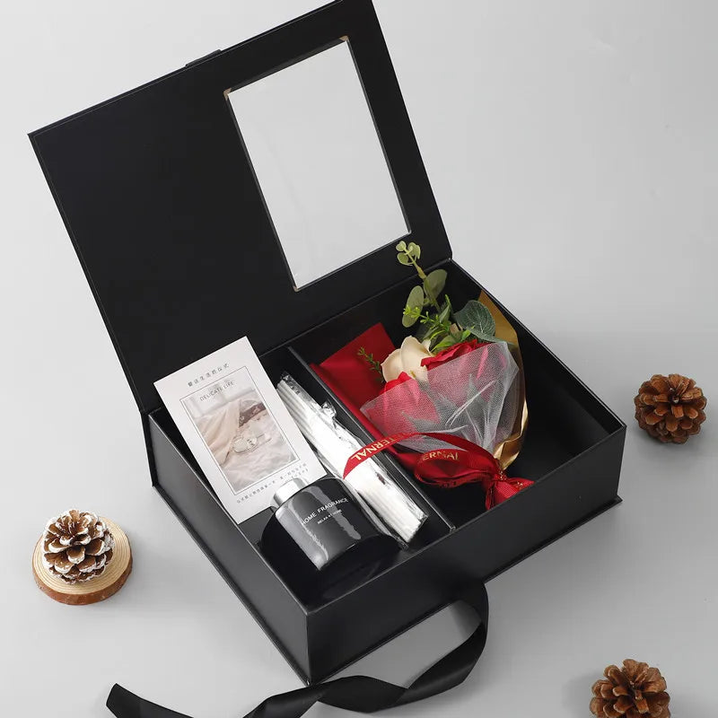 Valentine'S Day Creative Aromatherapy Floral Gift Box for Romantic Birthday Gifts for Boyfriend Girlfriend Wife and Best Friend