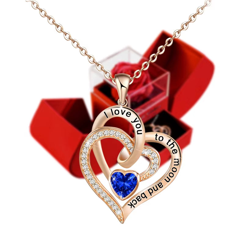 Valentine'S Day Jewelry Pendant Necklace /W Soap Forever Rose Gift Box Mother'S Day Necklace Jewelry Gifts for Girlfriend Women