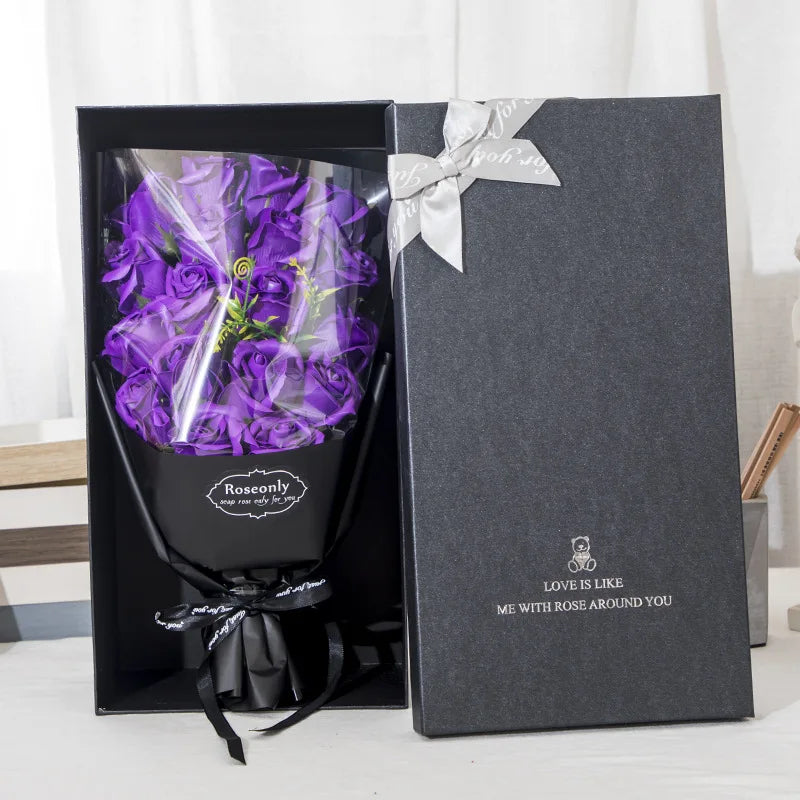 Artificial Rose Flowers Bouquet Gift Box for Mom Mother'S Day Gifts Party Supplies Accessories Birthday Girlfriend Gift Boxs