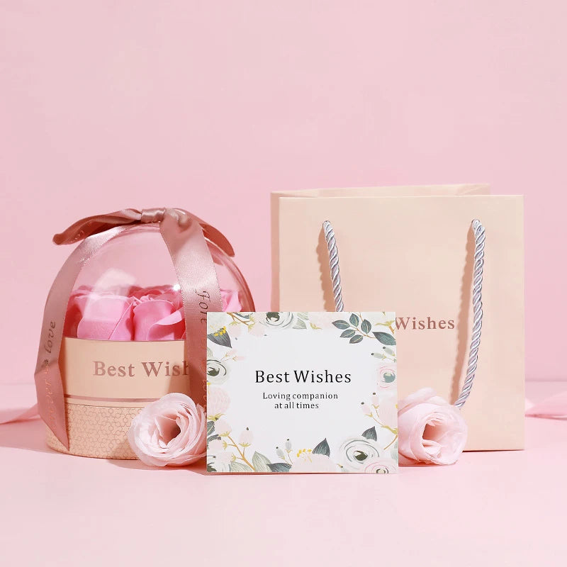 Luxury Rose Gift Box 2025 Suitable for Matching Necklace Earrings Ring for Girlfriend Mother Fashion Romantic Gifts Accessories