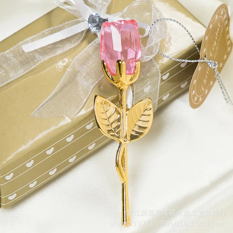 Valentine'S Day Gifts for Girlfriend Crystal Rose Artificial Flower Eternal Love Flowers for Anniversary Wedding Party Supplies