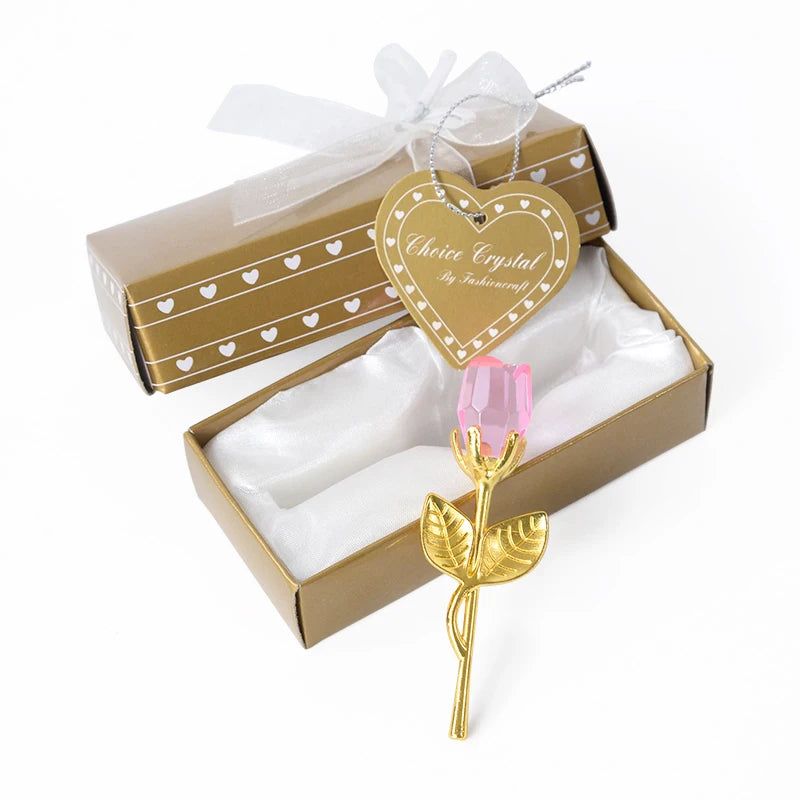 Valentine'S Day Gifts for Girlfriend Crystal Rose Artificial Flower Eternal Love Flowers for Anniversary Wedding Party Supplies