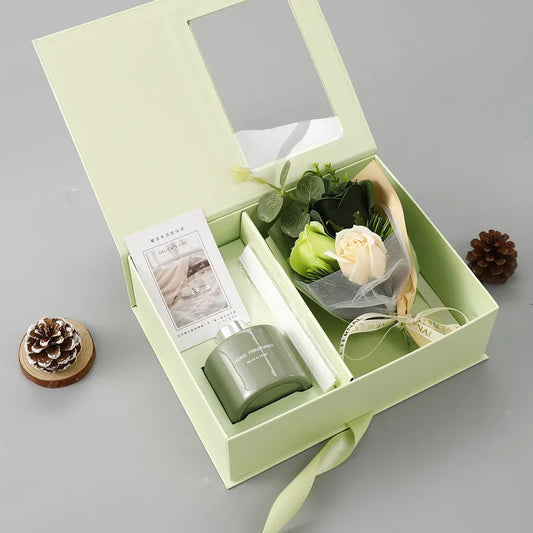 Valentine'S Day Creative Aromatherapy Floral Gift Box for Romantic Birthday Gifts for Boyfriend Girlfriend Wife and Best Friend